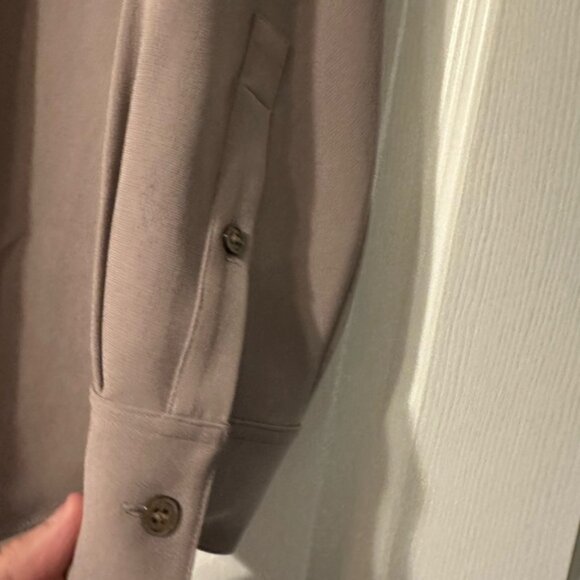 Theory Taupe Button-Up Shirt - Picture 6 of 13